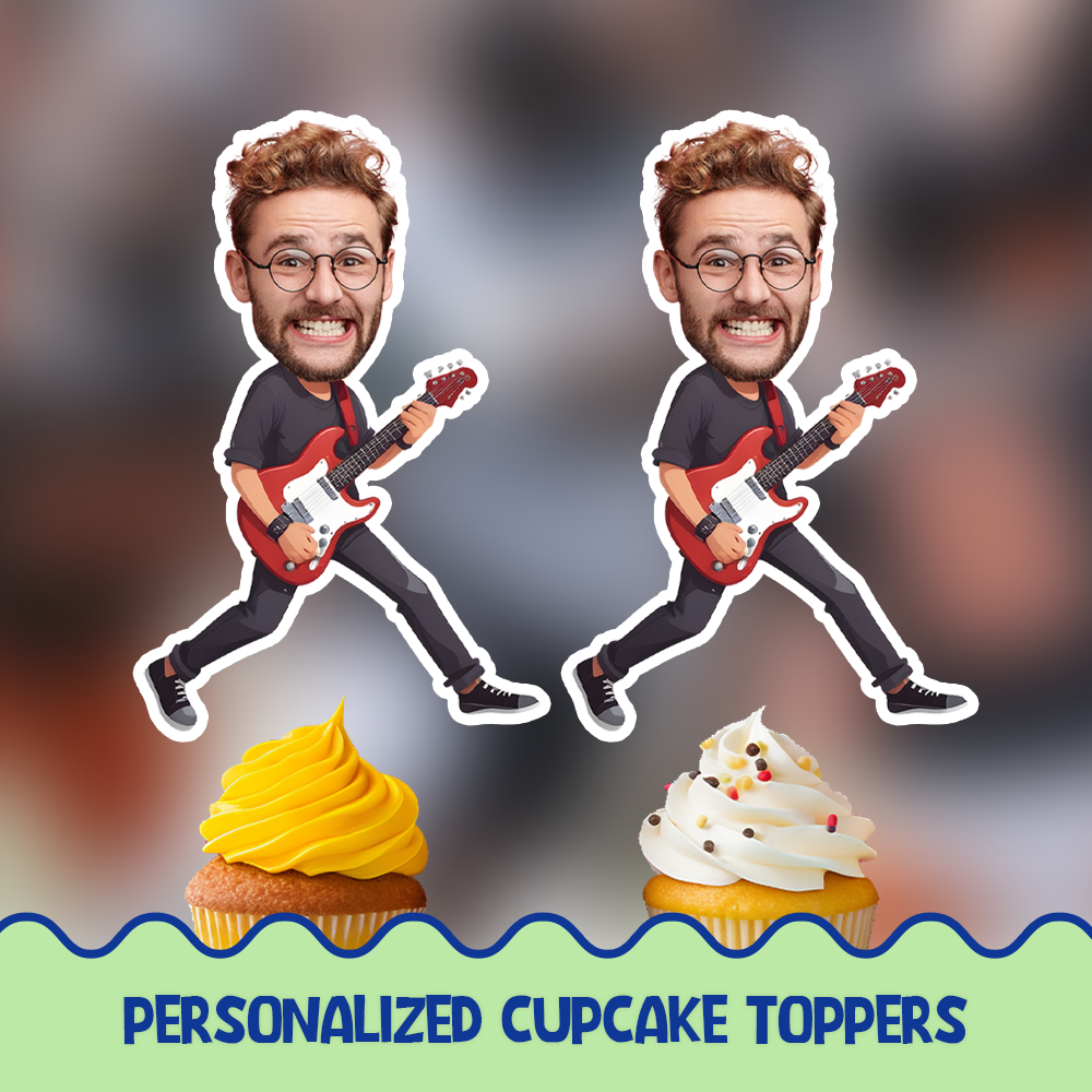 Rockstar Personalized Cupcake/Cake Toppers