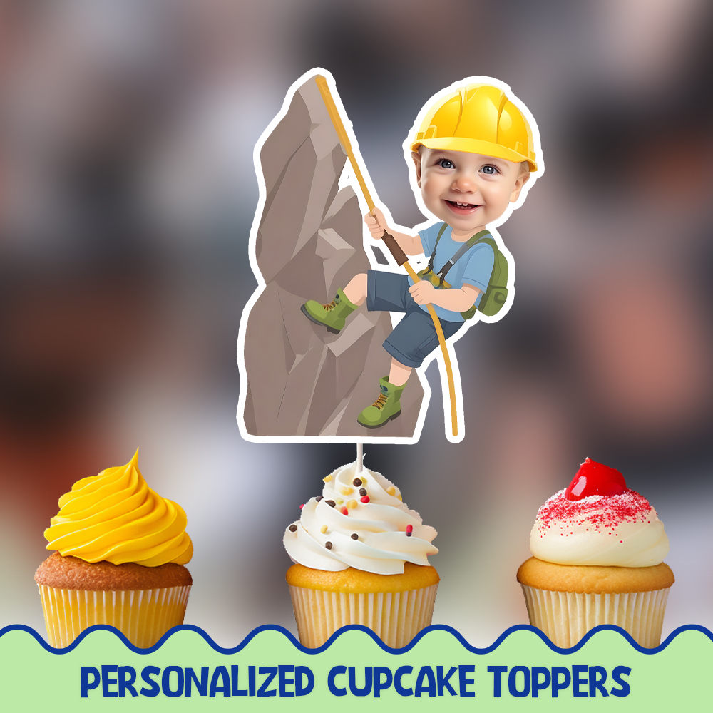 Mountain Climber Personalized Cupcake/Cake Toppers