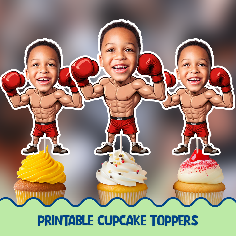 Boxer Personalized Cupcake/Cake Toppers