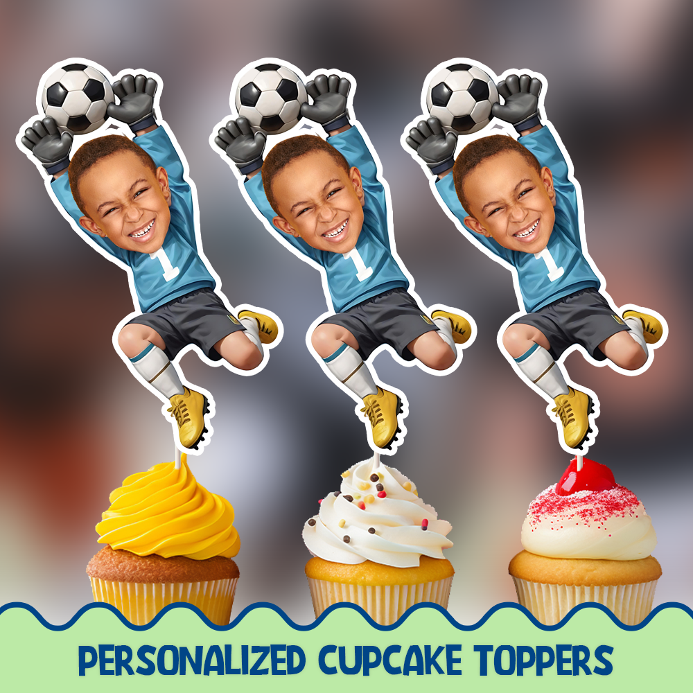 Goalkeeper Personalized Cupcake/Cake Toppers