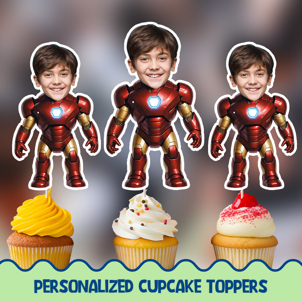 Ironman Personalized Cupcake/Cake Toppers