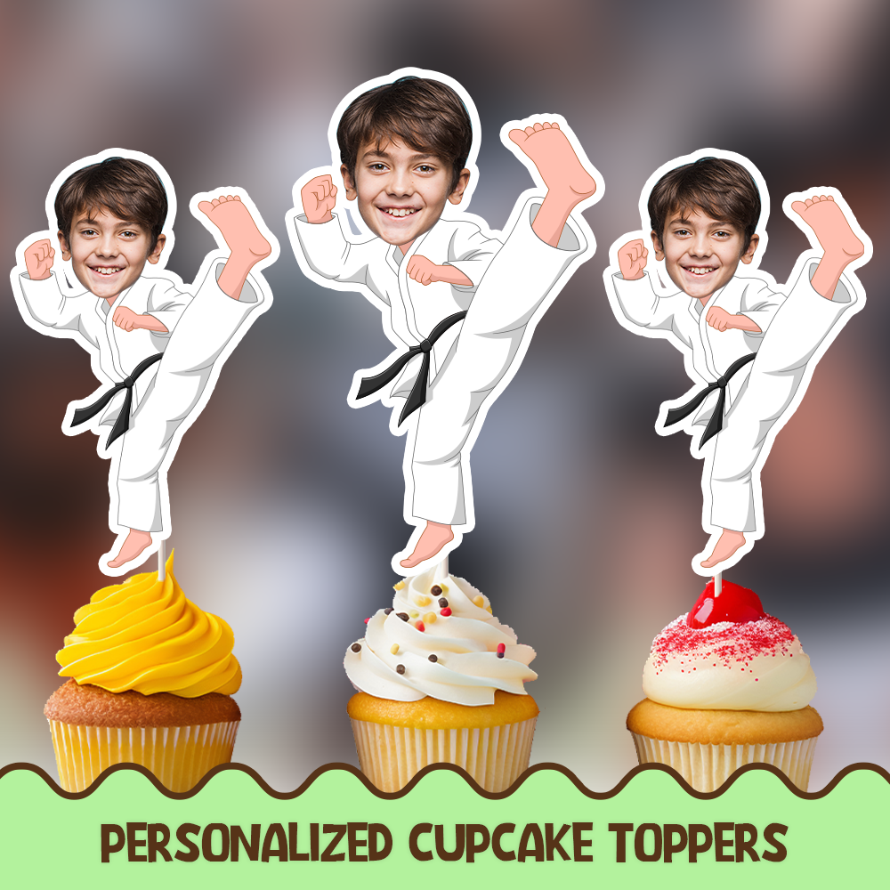Karate Personalized Cupcake/Cake Toppers