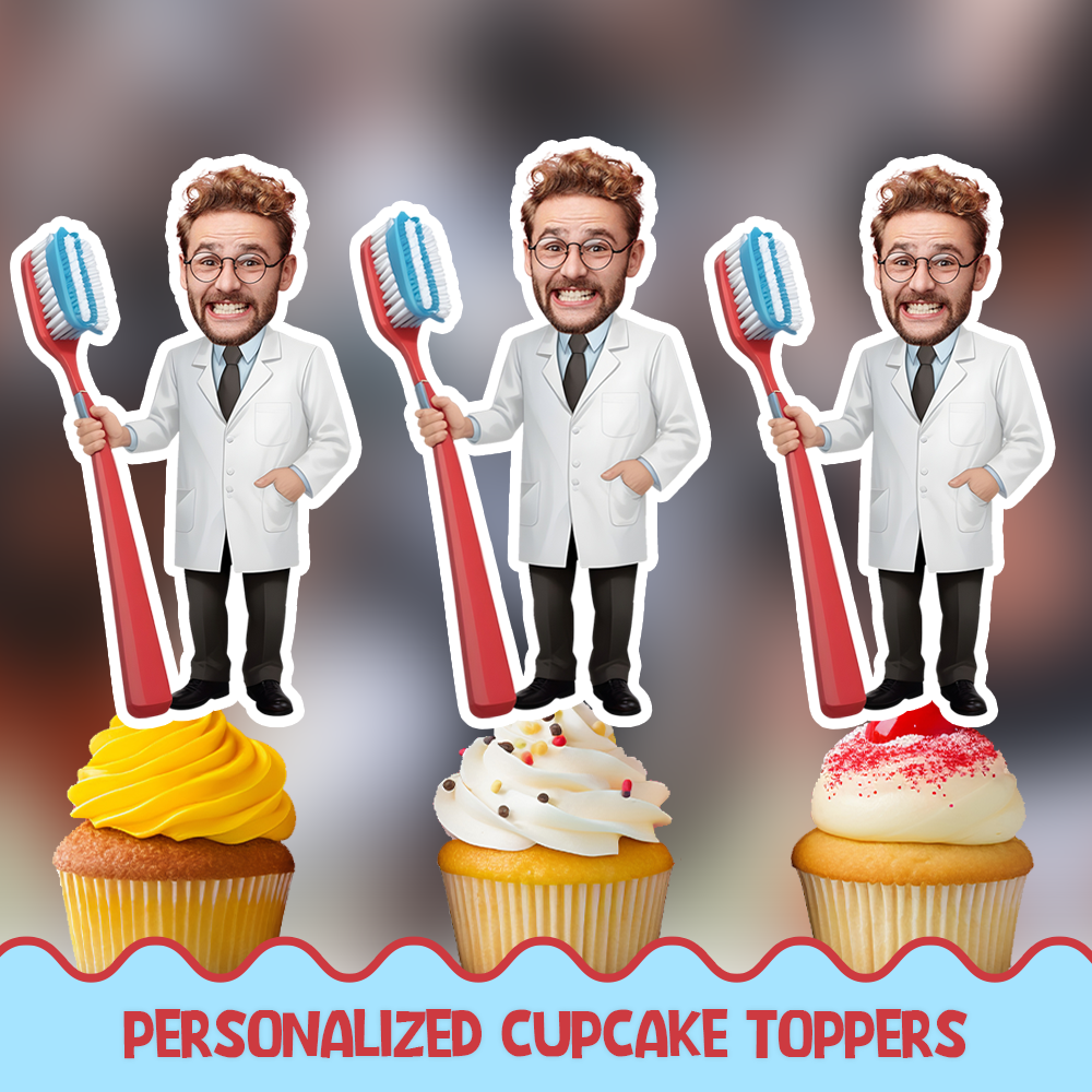 Dentist Personalized Cupcake/Cake Toppers