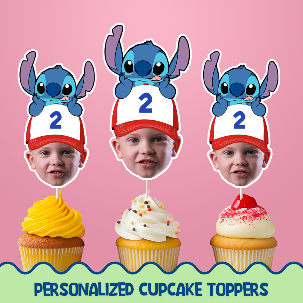 Stitch Personalized Cupcake/Cake Toppers