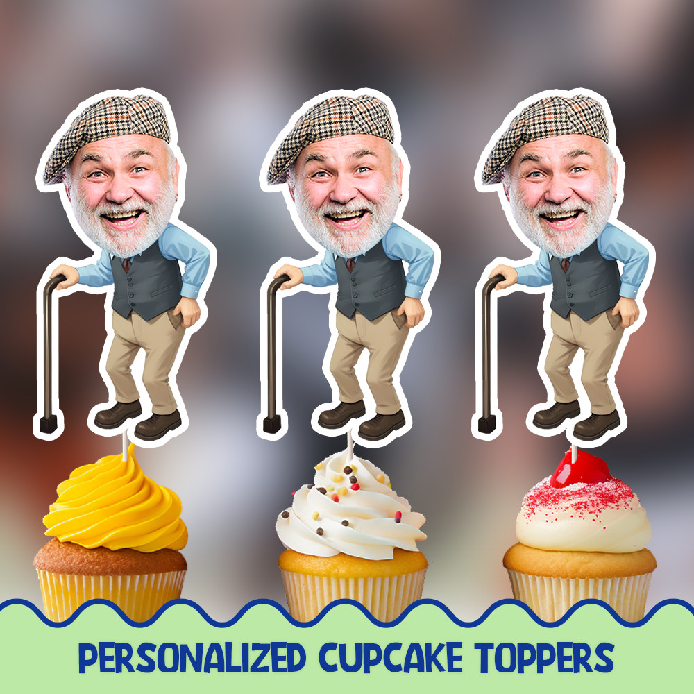 Grandpa Personalized Cupcake/Cake Toppers