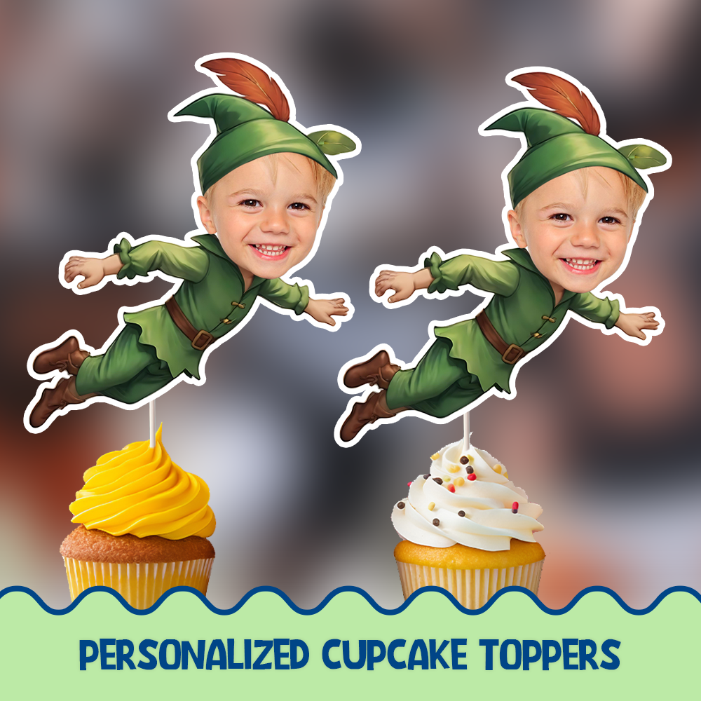 Peter pan Personalized Cupcake/Cake Toppers