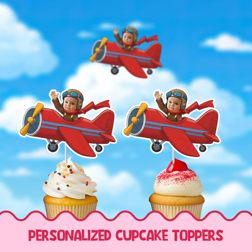 Pilot Personalized Cupcake/Cake Toppers