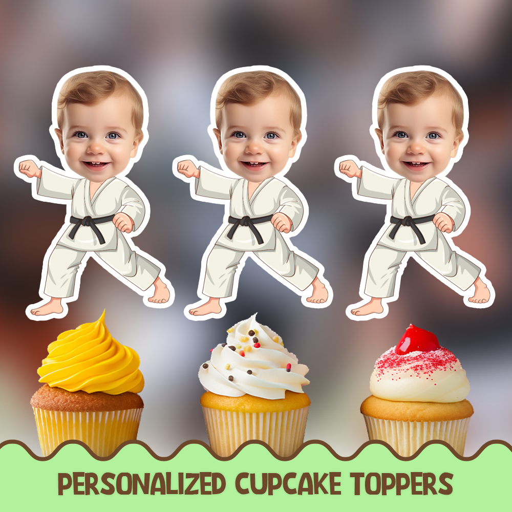 Teakwondo Personalized Cupcake/Cake Toppers