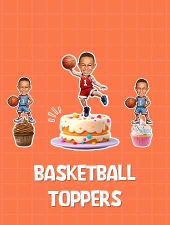 Basketball Cake/ Cupcake Toppers