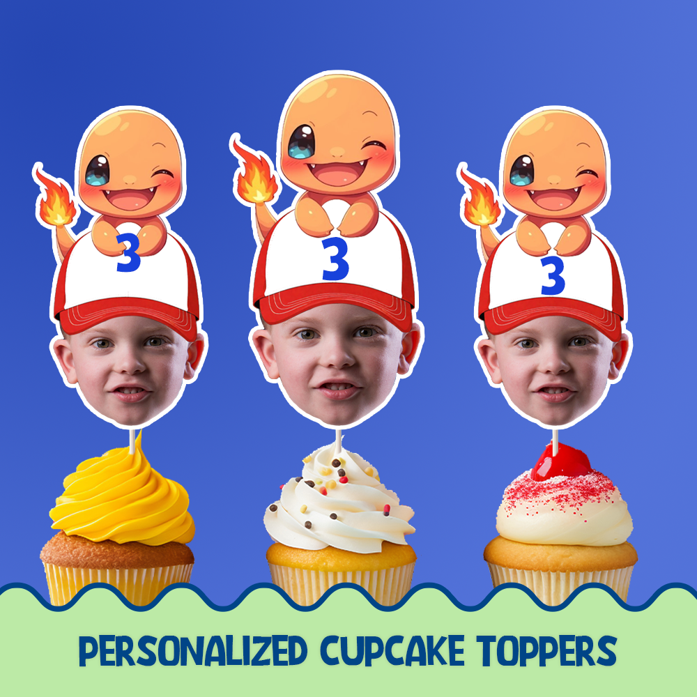 Charmander Personalized cupcake/cake toppers