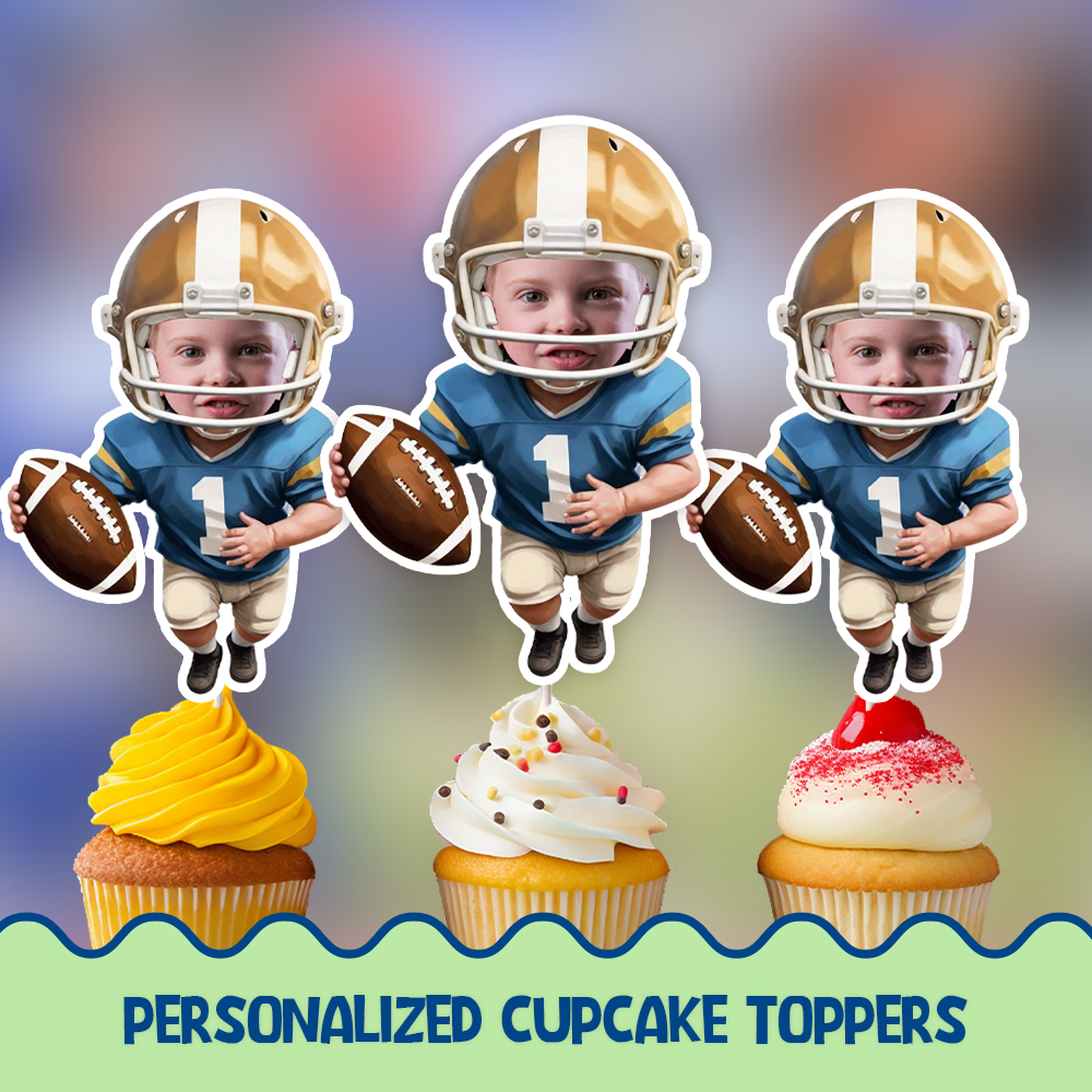 NFL Football Personalized Cupcake/Cake Toppers D2