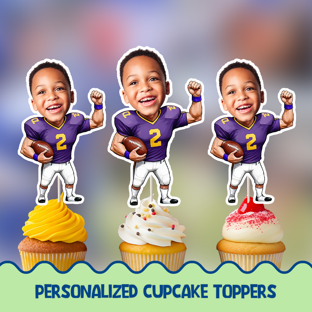 NFL Football Personalized Cupcake/Cake Toppers D3