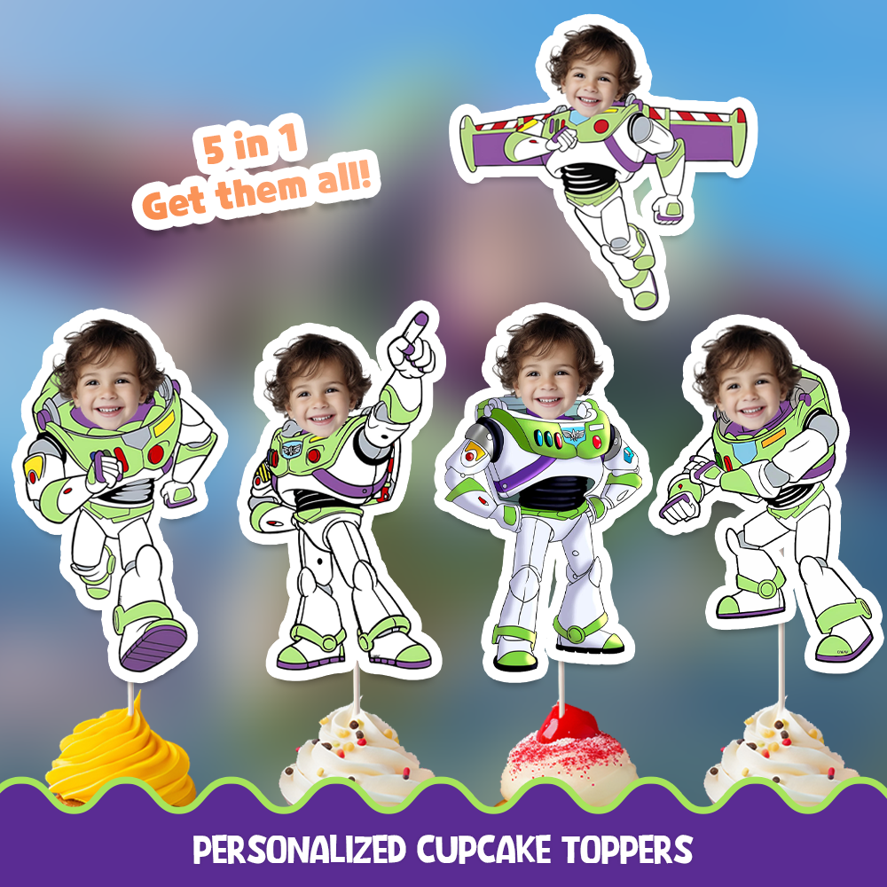 Buzz Lightyear Personalized Cupcake/Cake Toppers