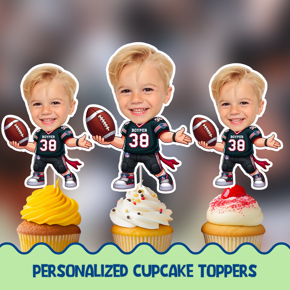 NFL Football Personalized Cupcake/Cake Toppers D5