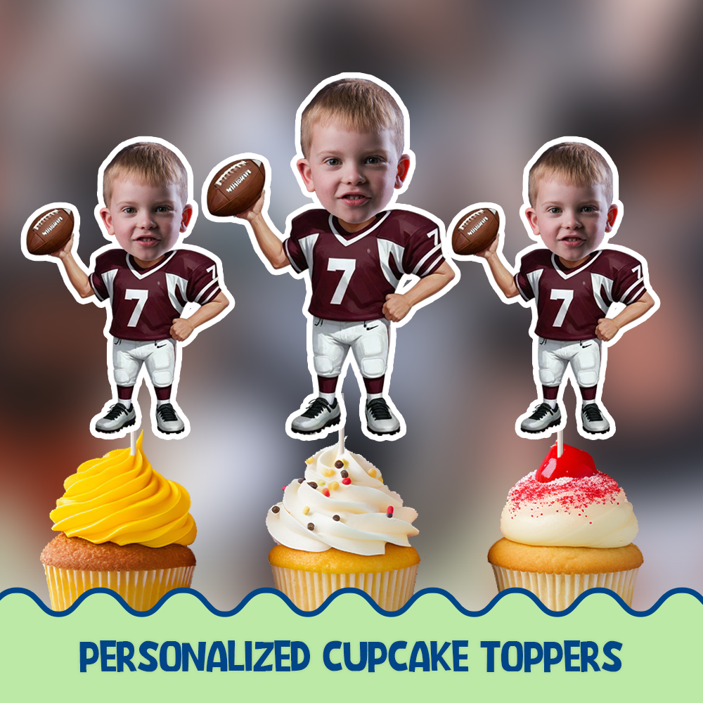 NFL Football Personalized Cupcake/Cake Toppers D4