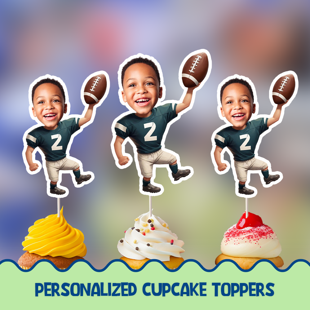 NFL Football Personalized Cupcake/Cake Toppers