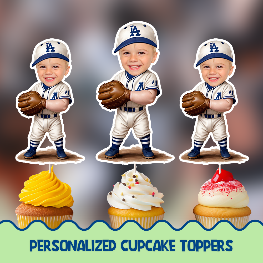 Baseball Personalized Cupcake/Cake Toppers D2