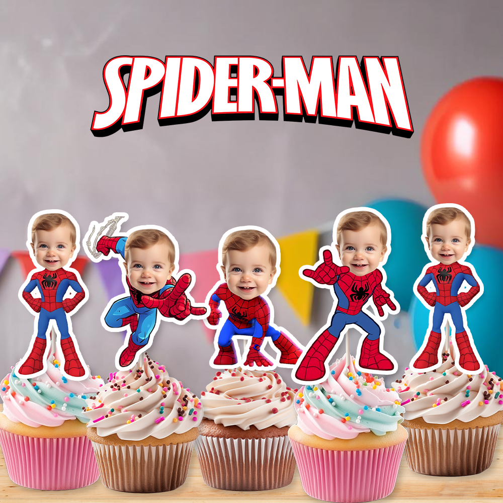 Spiderman Personalized Cupcake/Cake Toppers